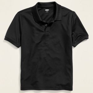 Old Navy Black Performance Polo Shirt XL Boys Husky Golf Summer Neutral